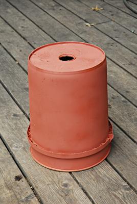 A painted bucket